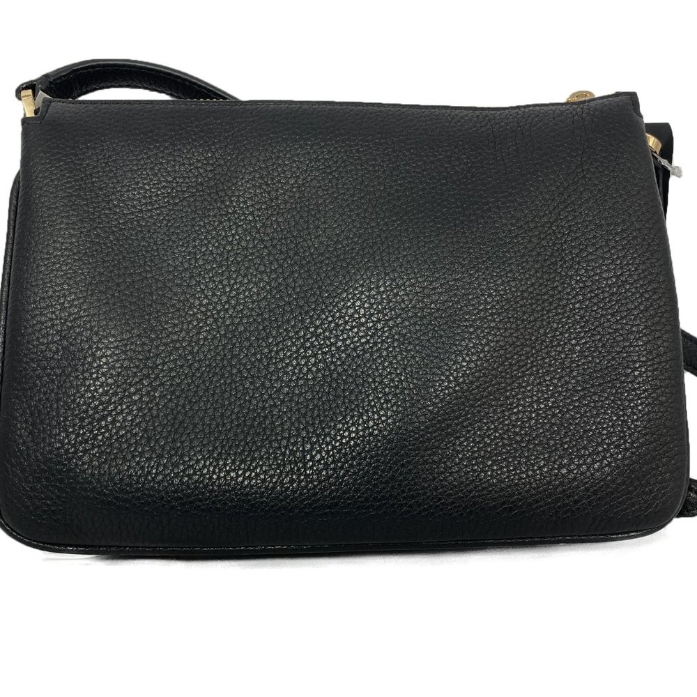 Kate Spade Triple Gusset Crossbody Pebbled Leather Black Latest Fashion - Picture 5 of 8
